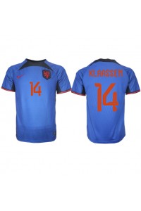 Nederland Davy Klaassen #14 Voetbaltruitje Uit tenue WK 2022 Korte Mouw